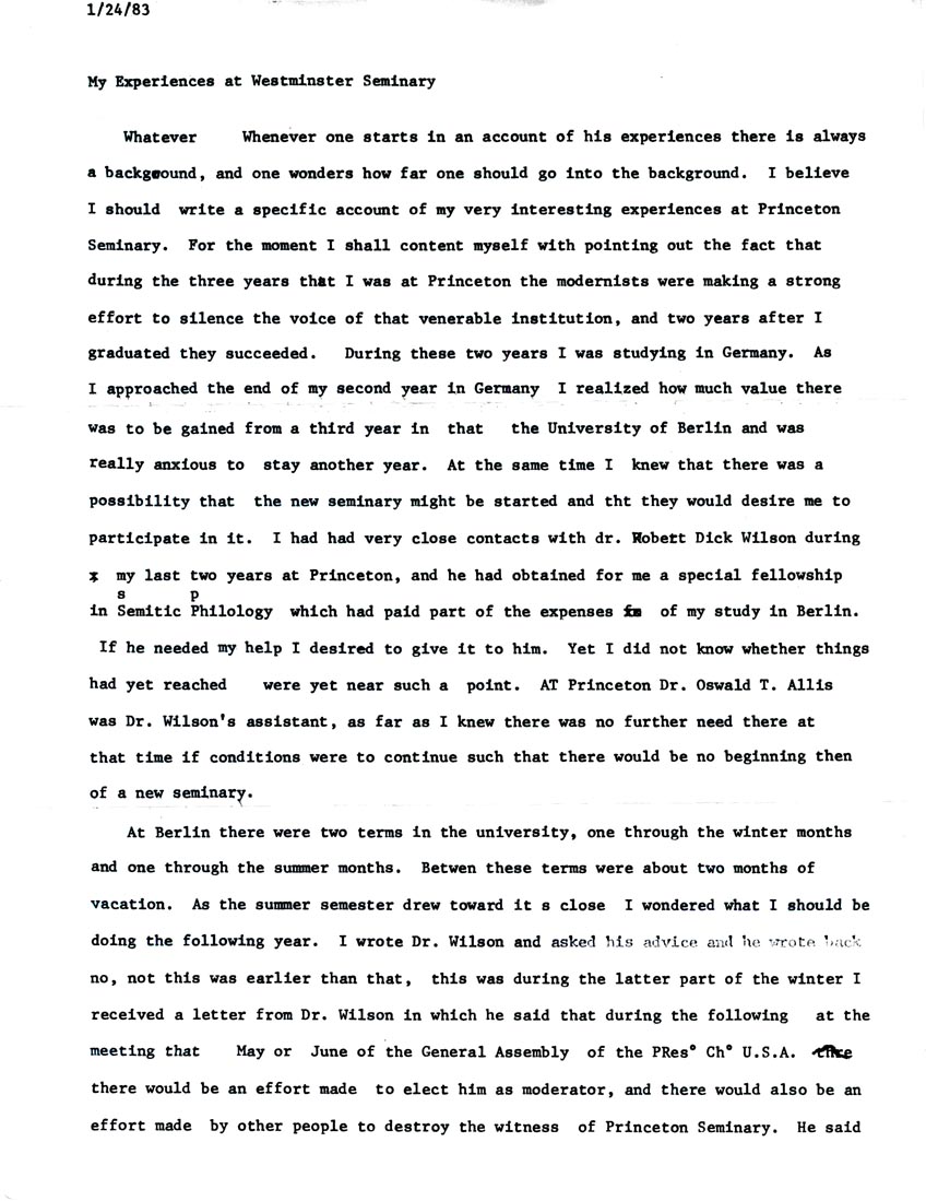 Page One