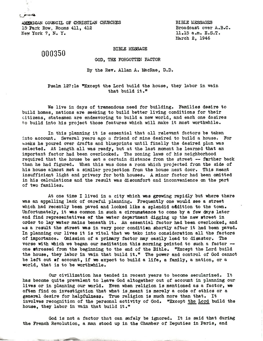 Page One