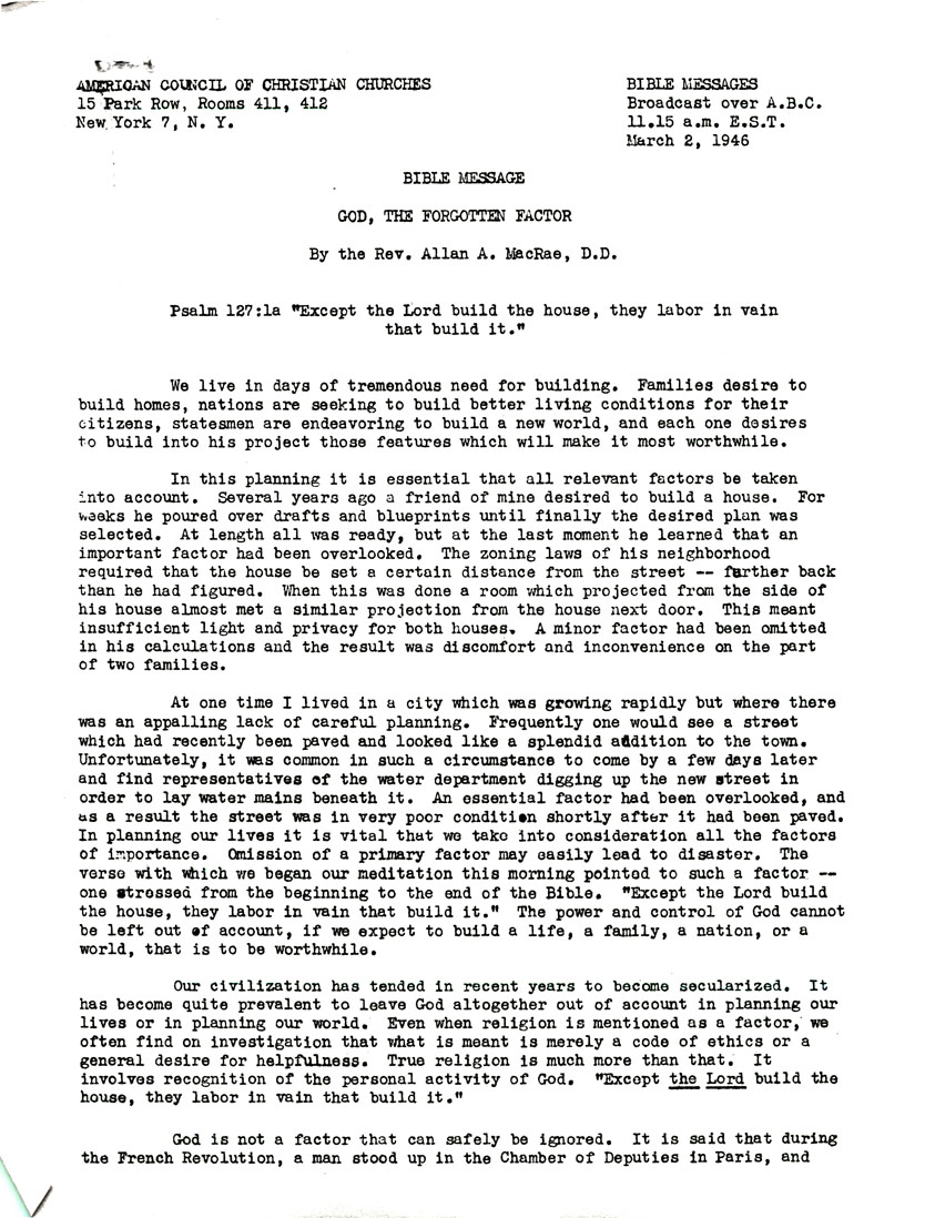 Page One