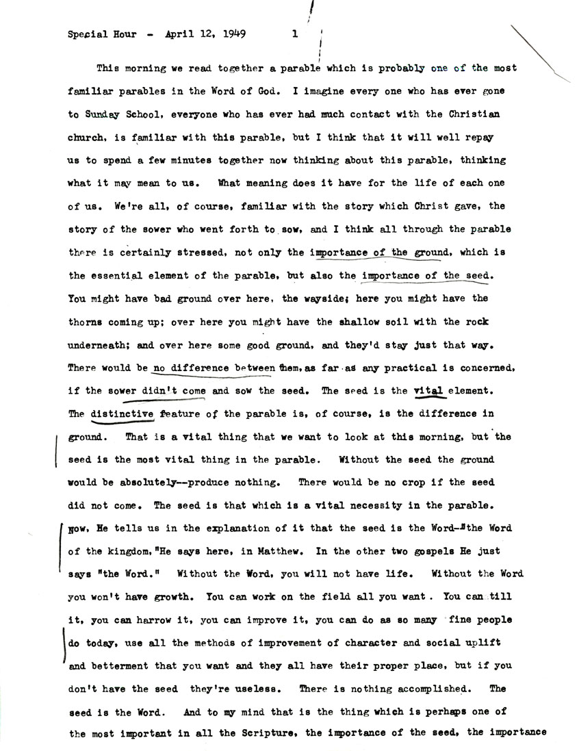 Page One