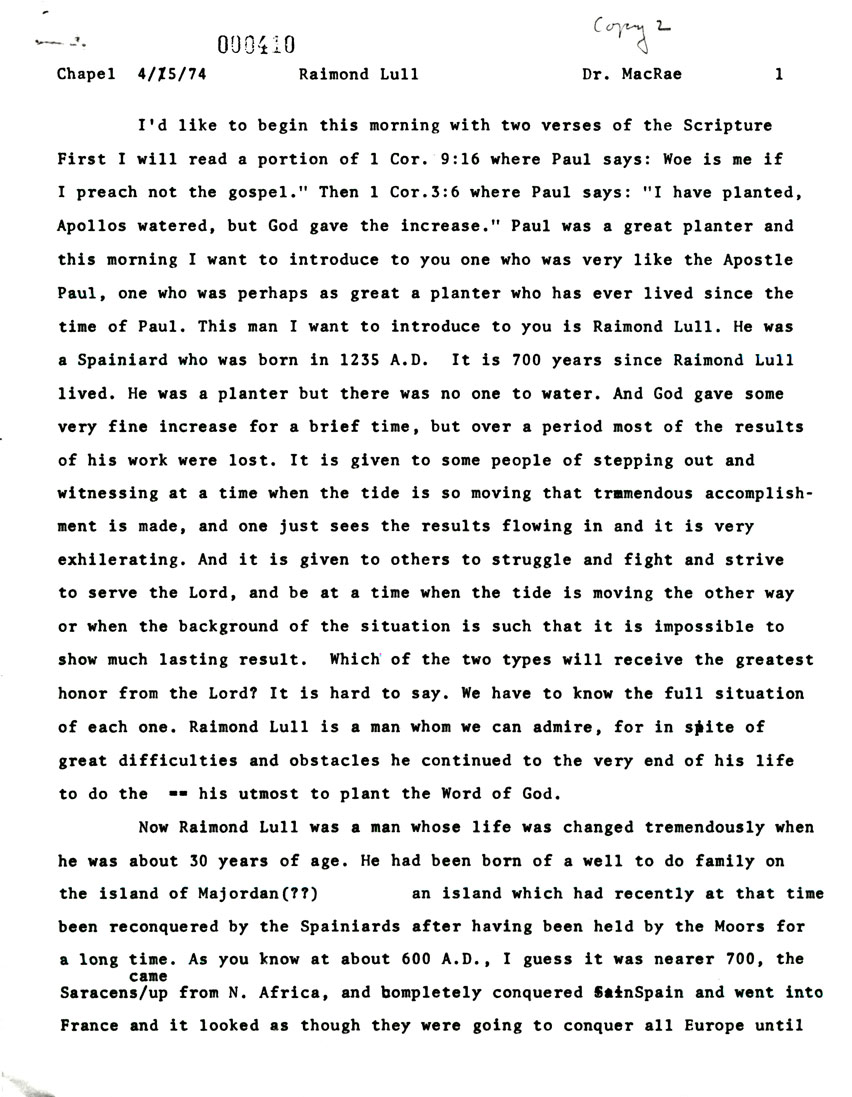 Page One