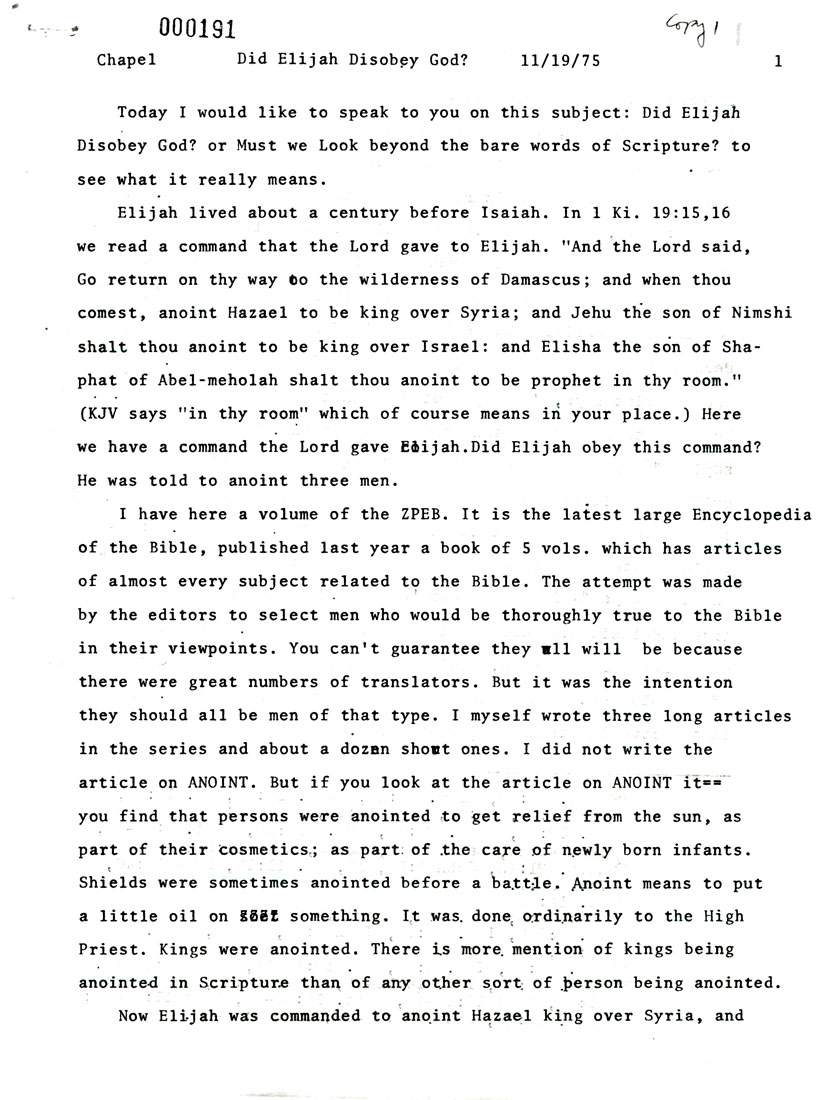 Page One