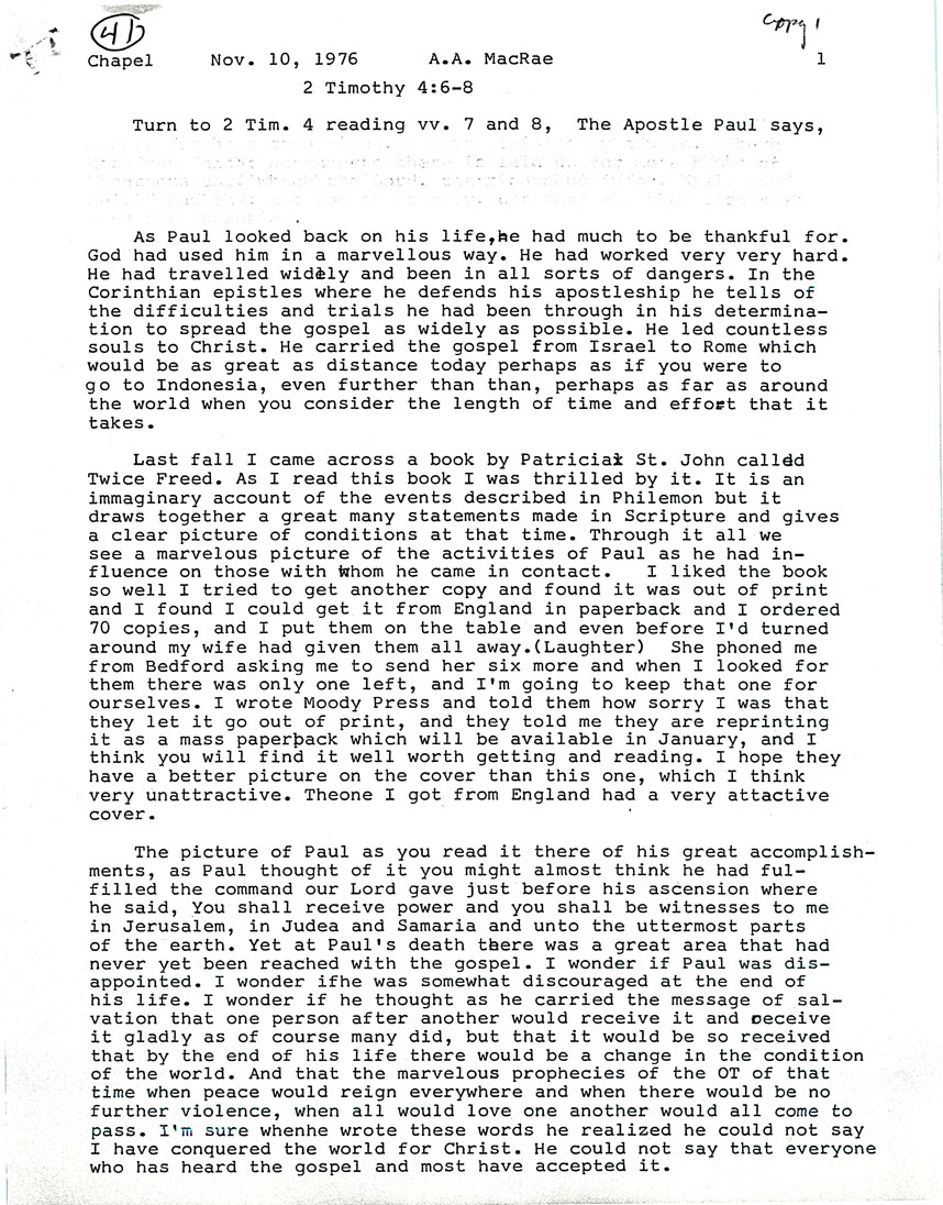 Page One