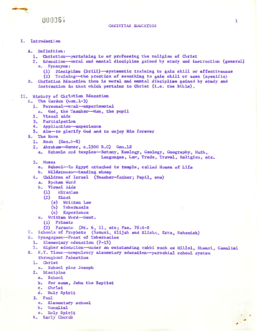 Page One